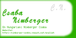 csaba nimberger business card